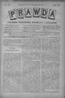 Prawda. Tygodnik polityczny, społeczny i literacki 1891, Nr 16