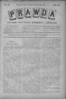 Prawda. Tygodnik polityczny, społeczny i literacki 1891, Nr 18