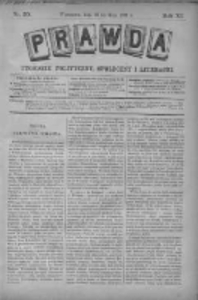 Prawda. Tygodnik polityczny, społeczny i literacki 1891, Nr 20