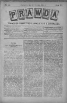Prawda. Tygodnik polityczny, społeczny i literacki 1891, Nr 21