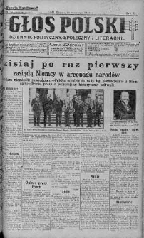 Głos Polski : dziennik polityczny, społeczny i literacki 10 wrzesień 1926 nr 249