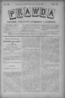 Prawda. Tygodnik polityczny, społeczny i literacki 1891, Nr 28