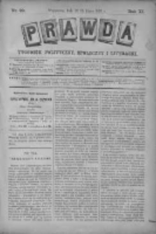 Prawda. Tygodnik polityczny, społeczny i literacki 1891, Nr 29