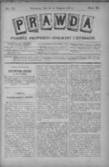 Prawda. Tygodnik polityczny, społeczny i literacki 1891, Nr 33