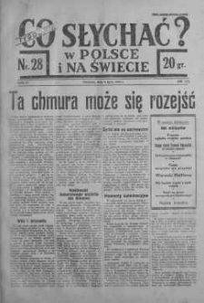 Co słychać w Polsce i na Świecie 9 lipiec 1939 nr 28