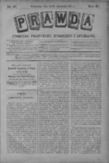 Prawda. Tygodnik polityczny, społeczny i literacki 1891, Nr 47