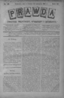 Prawda. Tygodnik polityczny, społeczny i literacki 1891, Nr 49