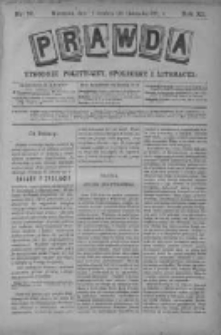 Prawda. Tygodnik polityczny, społeczny i literacki 1891, Nr 50