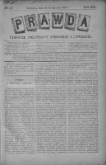 Prawda. Tygodnik polityczny, społeczny i literacki 1892, Nr 3