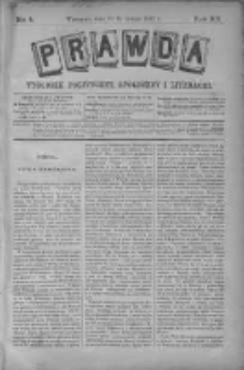 Prawda. Tygodnik polityczny, społeczny i literacki 1892, Nr 8