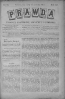 Prawda. Tygodnik polityczny, społeczny i literacki 1892, Nr 19