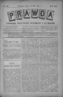 Prawda. Tygodnik polityczny, społeczny i literacki 1892, Nr 21