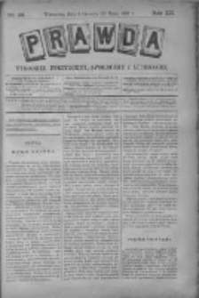 Prawda. Tygodnik polityczny, społeczny i literacki 1892, Nr 23