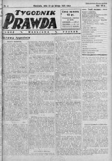 Tygodnik Prawda 22 luty 1931 nr 8
