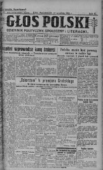 Głos Polski : dziennik polityczny, społeczny i literacki 13 wrzesień 1926 nr 252