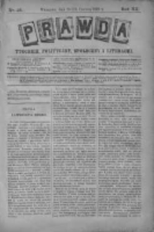 Prawda. Tygodnik polityczny, społeczny i literacki 1892, Nr 26