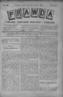 Prawda. Tygodnik polityczny, społeczny i literacki 1892, Nr 28