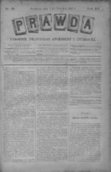 Prawda. Tygodnik polityczny, społeczny i literacki 1892, Nr 38