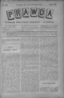 Prawda. Tygodnik polityczny, społeczny i literacki 1892, Nr 39