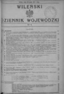 Wileński Dziennik Wojewódzki 1931, Nr 4