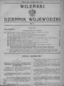 Wileński Dziennik Wojewódzki 1931, Nr 7