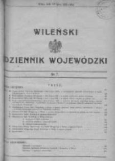 Wileński Dziennik Wojewódzki 1933, Nr 7