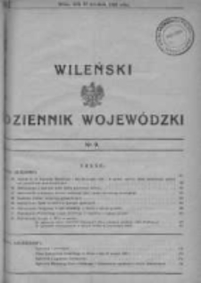 Wileński Dziennik Wojewódzki 1933, Nr 9