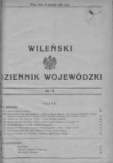Wileński Dziennik Wojewódzki 1933, Nr 12