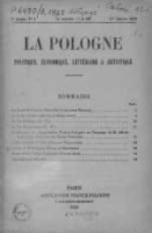 La Pologne : Politique, Economique, Litteraire et Artistique 1928 An. 9, Nr 1