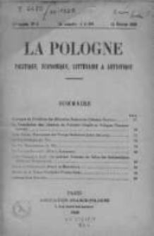 La Pologne : Politique, Economique, Litteraire et Artistique 1929 An. 10, Nr 4