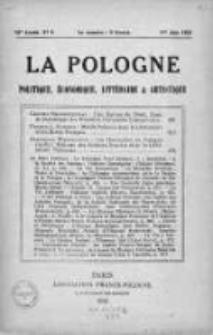 La Pologne : Politique, Economique, Litteraire et Artistique 1931 An. 12, Nr 6