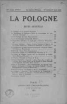 La Pologne : Politique, Economique, Litteraire et Artistique 1932 An. 13, Nr 7 i 8