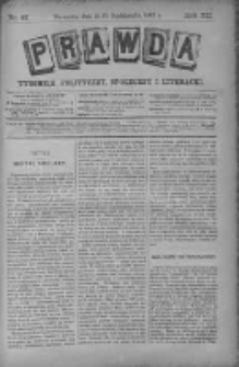 Prawda. Tygodnik polityczny, społeczny i literacki 1892, Nr 42