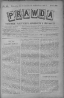 Prawda. Tygodnik polityczny, społeczny i literacki 1892, Nr 45