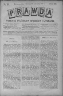 Prawda. Tygodnik polityczny, społeczny i literacki 1892, Nr 49