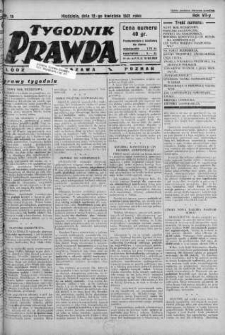 Tygodnik Prawda 12 kwiecień 1931 nr 15