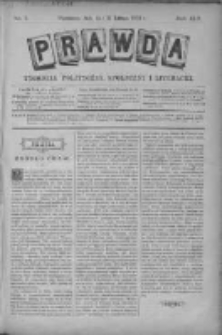 Prawda. Tygodnik polityczny, społeczny i literacki 1893, Nr 8