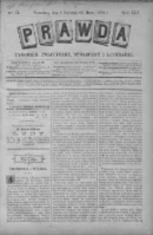 Prawda. Tygodnik polityczny, społeczny i literacki 1893, Nr 14