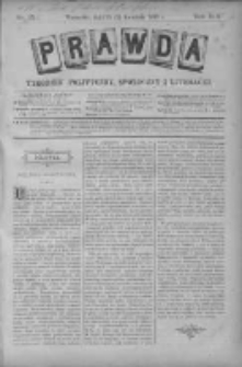 Prawda. Tygodnik polityczny, społeczny i literacki 1893, Nr 15