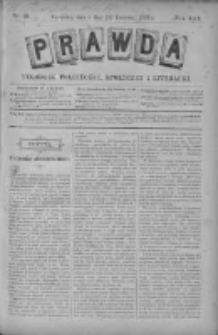 Prawda. Tygodnik polityczny, społeczny i literacki 1893, Nr 18