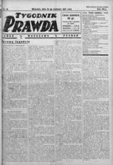 Tygodnik Prawda 19 kwiecień 1931 nr 16