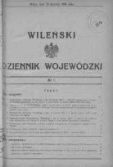 Wileński Dziennik Wojewódzki 1934, Nr 1