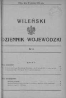 Wileński Dziennik Wojewódzki 1934, Nr 2