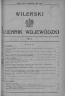 Wileński Dziennik Wojewódzki 1934, Nr 5