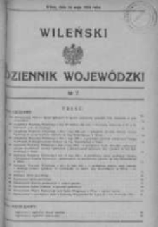 Wileński Dziennik Wojewódzki 1934, Nr 7