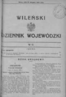 Wileński Dziennik Wojewódzki 1934, Nr 13