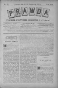 Prawda. Tygodnik polityczny, społeczny i literacki 1893, Nr 43