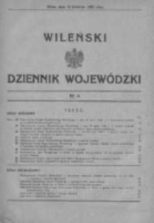 Wileński Dziennik Wojewódzki 1935, Nr 4