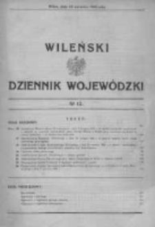 Wileński Dziennik Wojewódzki 1935, Nr 12