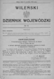 Wileński Dziennik Wojewódzki 1935, Nr 13